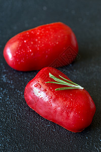 新鲜红铃辣椒片图片