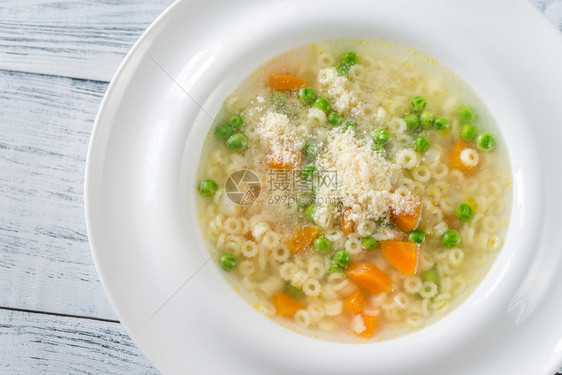 意大利面食鸡汤图片