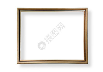 白色背景上孤立的现代木框图片