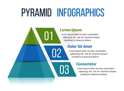 包含三个元素的金字塔成像模板矢量eps10插图图片