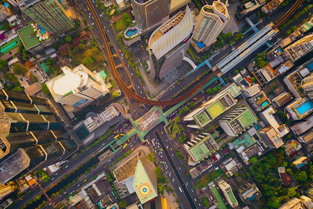 曼谷街景空中视图图片