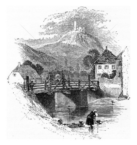 TowerWindeck186年从ChemindesEcoliers获得的古代刻画图解186年图片
