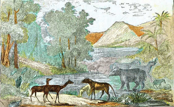 环球时期的理想景观古代刻画图解来自然创造和人类图片
