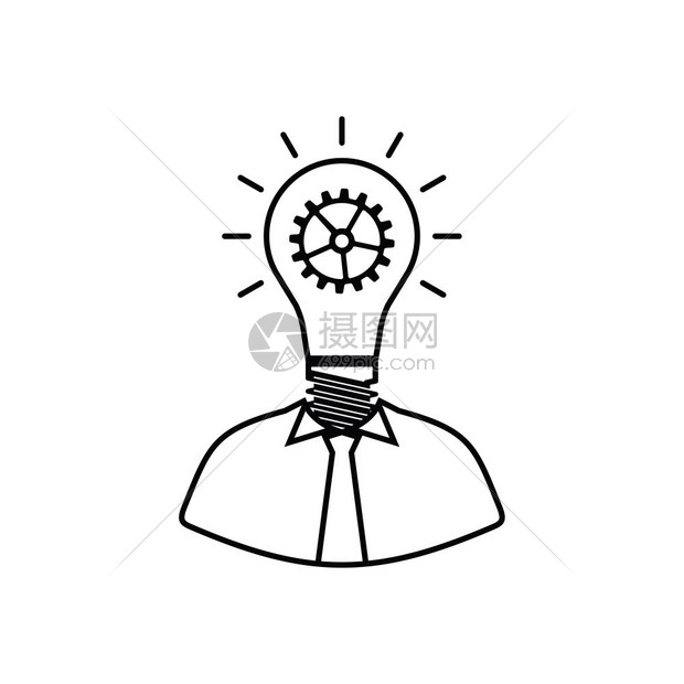 创新图标薄线设计矢量说明