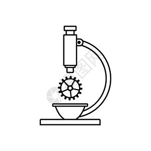 研究图标薄线设计矢量图解图片