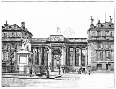 众议院宫波旁前厅刻有文字的古典插图巴黎VITU1890年巴黎AugusteVITU图片