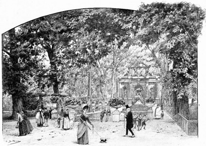 MariedeMedici的洞穴和泉水1890年巴黎AugusteVITU图片