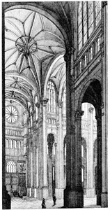 圣尤斯塔什内地刻有古老文字的插图巴黎奥古斯丁维塔克大学1890年图片