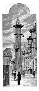 在法国巴黎Halles市场被拆除后Ruggieri塔雕刻图片