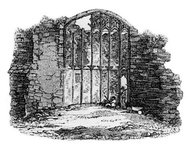 SavoyPalace的哥特式窗口废墟刻有古老的插图1837年英国的丰富多彩历史图片