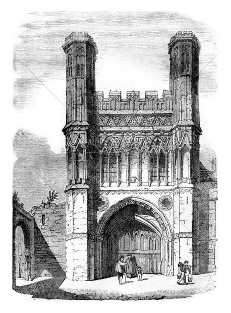 坎特伯雷大教堂圣奥古斯丁门1837年英国丰富多彩的历史图片