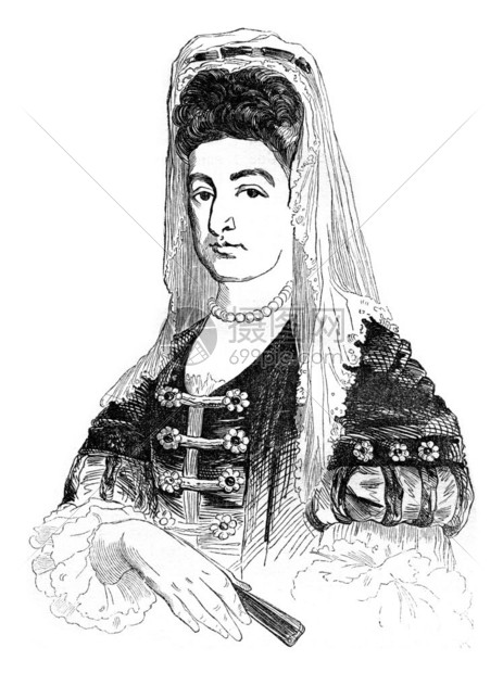 marie女王的肖像1837年英国丰富多彩的历史