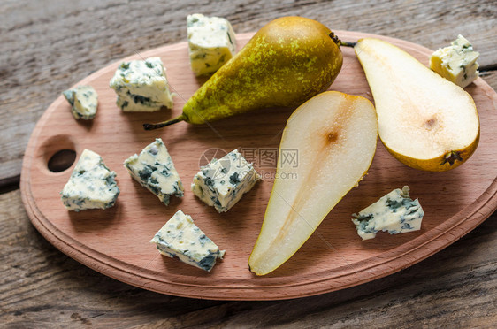 蓝奶酪加梨图片