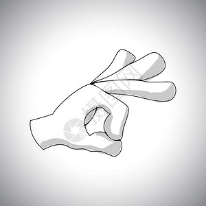 拳头 动画手图示网络和移动设备要用ok签名动画手图示插画