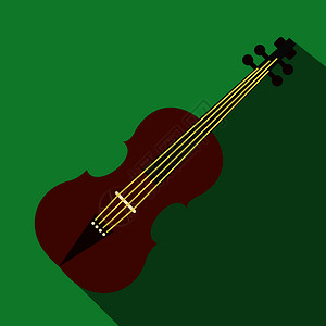 莫洛克用于网络和移动设备的violin平面图标插画