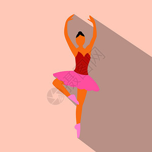 Ballerina用于网络和移动设备的平面图标图片