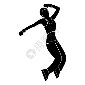 漂亮的舞蹈简单符号用于网络和移动设备漂亮的舞蹈简单符号图片