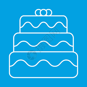 网络和移动设备生日蛋糕薄线图标生日蛋糕薄线图标图片