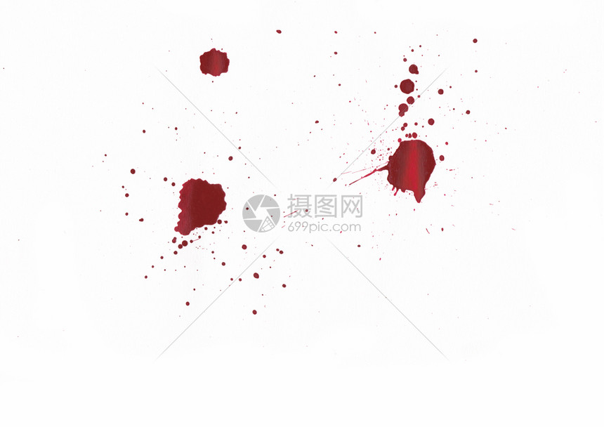 白底的血溅在