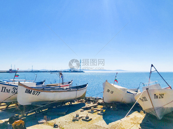 保加利亚Pomorie2019年3月日海城中心的美丽景象图片