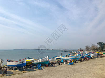 保加利亚Pomorie2019年3月日海城中心的美丽景象图片