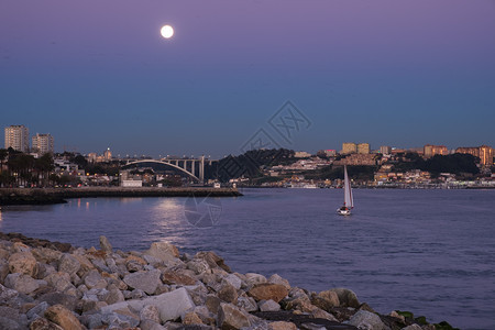葡萄牙波尔图Porto黄昏多罗河全景图片