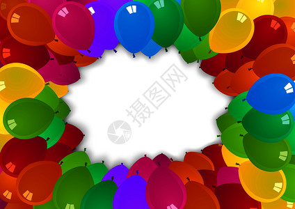 色彩气球背景图片