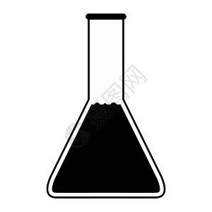 带油黑色简单图标的圆柱形试验管图片