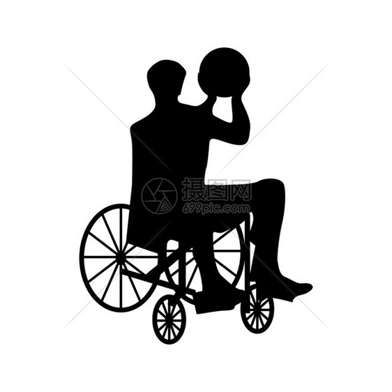 男或女在轮椅上被孤立在白色男或女在轮椅上被隔离在白色图片