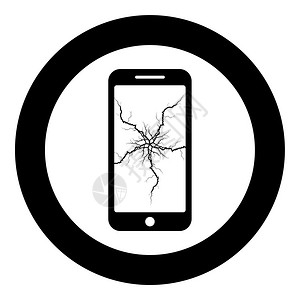 碎手机屏幕插画_碎手机屏幕卡通_碎手机屏幕插图_手绘_板绘_摄图网