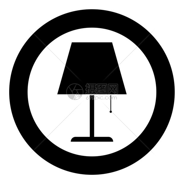 圆环黑色矢量说明平板风格简单图像