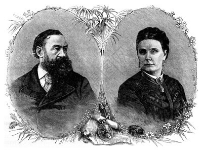 Samuel爵士和Baker夫人的肖像旅行日记180年旅行日记180年图片