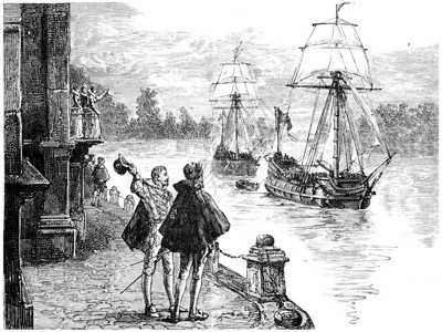 弗罗比舍在泰晤士河下游的远征旅行日报180年旅行日报图片