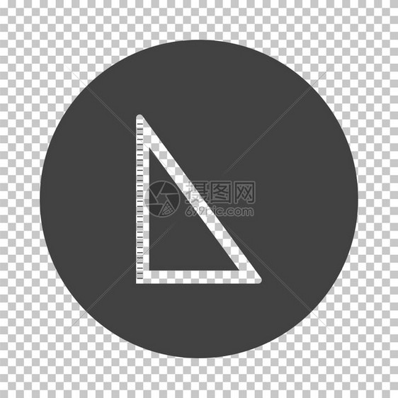 三角形图标在tranparency网格上减缩tenciil设计矢量插图图片