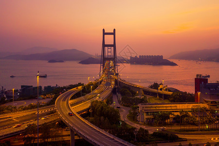 香港的清马桥公路空中美景图片