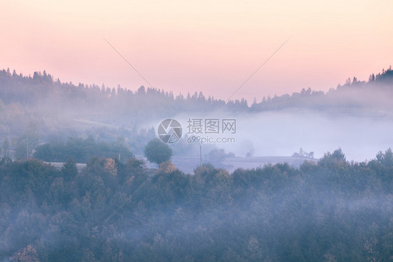 美国大烟山家公园Smoky山的日出图片