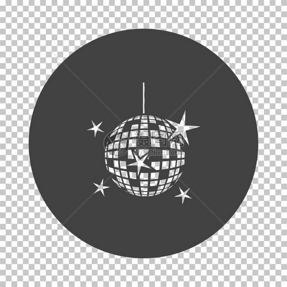 夜俱乐部迪斯科球图标减号为tenciil设计移动网格矢量插图图片