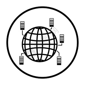 大数据图标细圆Stencils设计矢量说明图片