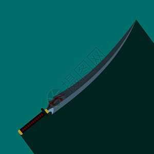 日本武士刀平面图标图片