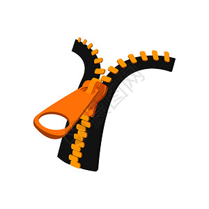 解压背景白色背景上的zipper动画图标插画