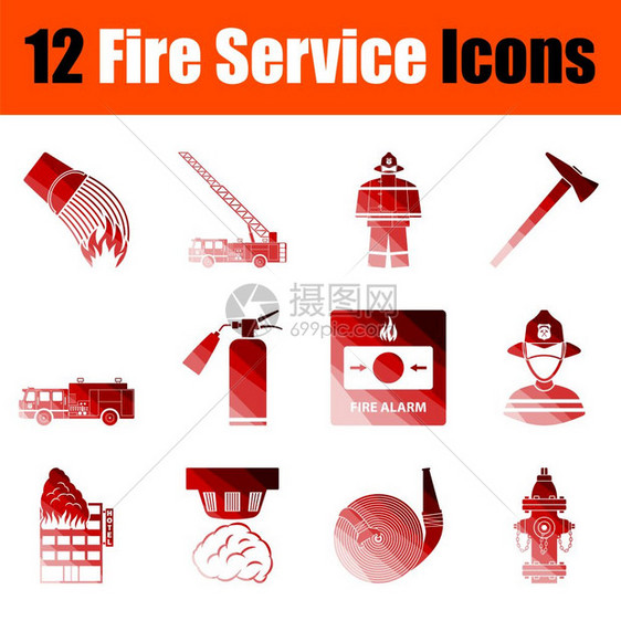 消防服务图标集 图片