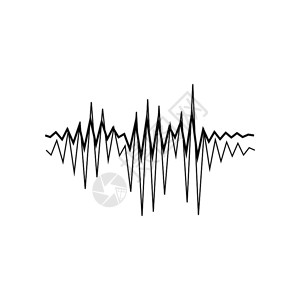 鸟叫音白色背景上隔开的声波或音插画