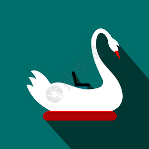 运动底图蓝背景的swan儿童旋转木马平面图标swan儿童旋转木马平面图标
