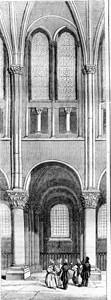 12世纪圣热尔曼德普列斯圣日元月1836年马加辛皮托雷克刻有古老的插图图片
