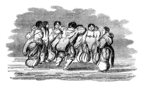 一支古老的舞蹈刻画背景图片