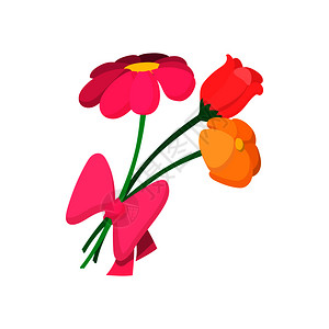花绸插画-花绸卡通-关于花元素和文字位置的说明插图-摄图网