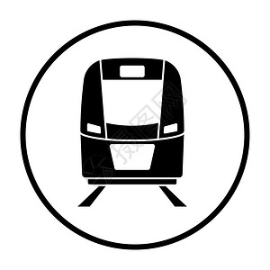 列车图标前视细圆Stencils设计矢量I说明图片