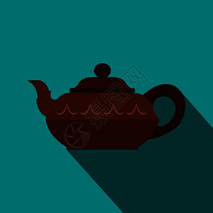 棕色茶壶图片