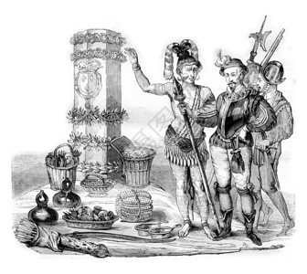 部落矛法国人在佛罗里达州成立1842年马加辛皮托雷斯克背景