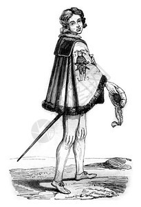 愚人骑士团有克莱夫斯古老的雕刻插图1842年的马加辛皮托罗克图片